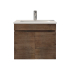 600mm Narrow Dark Oak MDF Bathroom Vanity 2 Doors Wall Hung Cabinet Only