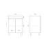 600mm Dark Oak MDF Bathroom Vanity 2 Doors Free Standing Cabinet Only