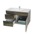 750mm Narrow Dark Grey MDF Bathroom Floating Vanity Left Drawers Wall Hung Cabinet Only