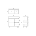 750mm Narrow Dark Oak MDF Bathroom Vanity Right Drawers Free Standing Cabinet Only