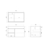 750mm Dark Oak MDF Bathroom Vanity Left Drawers Wall Hung Cabinet Only