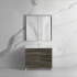 750mm Dark Grey MDF Bathroom Vanity Right Drawers Free Standing Cabinet Only