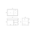 750mm Dark Oak MDF Bathroom Vanity Right Drawers Wall Hung Cabinet Only