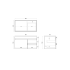 900mm Dark Oak MDF Bathroom Floating Vanity Right Drawers Wall Hung Cabinet Only