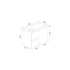 750*450*560mm Wall Hung Gloss White Vanity Left Drawer Cabinet Only