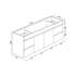 1200*450*560mm Wall Hung Gloss White PVC Cabinet Only