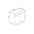 600*450*560mm Wall Hung Gloss White PVC Vanity  With Ceramic  Top  Cabinet Only