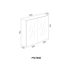 600*150*720mm Pvc White Shaving Cabinet Two Doors