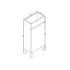 400*210*835mm Freestanding Gloss White Slim PVC Vanity With Ceramic Top Cabinet Only