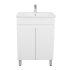 600*350*710mm Freestangding Gloss White Slim PVC Vanity Cabinet Only 