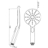 Round Gun Metal Grey Handheld Shower(ABS)