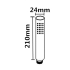 Round Brushed Nickel Single Function Handheld Shower (Brass)