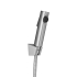 Round Brushed Nickel ABS Toilet Bidet Spray Kit With Stainless Steel Hose