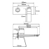 Rushy Square Brushed Nickel Wall Mixer With Spout