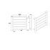 Brushed Nickel Black Electric Heated Towel Rack 6 Bars