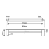 Brushed Nickel Double Towel Rail 800mm