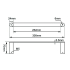 Brushed Nickel Towel Rail 300mm