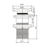 32/40mm Chrome Solid Brass Basin Pop Up Waste NO Overflow