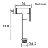 Round Brass Chrome Toilet Bidet Spray Kit With 1.2m Stainless Steel Hose