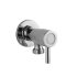 Round Chrome Brass 1/4 Turn Washing Machine Stop Tap Wall Mounted