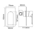VOG Series Solid Brass Chrome Shower/Bath Wall Mixer(color up)
