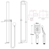 Square Chrome Sliding Shower Rail(ABS Handheld Shower)