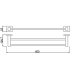 Blaze Series Square Chrome 304 Stainless Steel Toilet Brush Holder