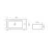 500mm Gloss White Thin Edge Ceramic Vanity Top Right Tap Hole