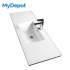 900mm Gloss White Ceramic Vanity Top