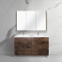 1200mm Dark Oak MDF Bathroom Vanity 4 Drawers Free Standing Cabinet Only