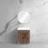 500mm Dark Oak MDF Bathroom Vanity Single Door Free Standing Cabinet Only