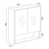600*150*780mm Canyon Oak Wall Hung Woodgrain Mirror Cabinet Two Doors 