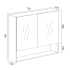 750*150*780mm Canyon Oak Wall Hung Woodgrain Mirror Cabinet Two Doors 