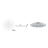 Kara 304 Stainless Steel Shower Rose Mirror Polish