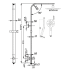 IKON Kaya Combination Shower Set in Brushed Nickel
