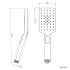 Esperia Square ABS Brushed Nickel Hand Shower Spray