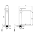 Kara High Rise Basin Mixer Chrome & White