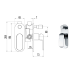 Kara Wall Mixer with Diverter Chrome