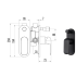 Kara Wall Mixer with Diverter Matt Black