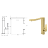 Flores Sink Mixer Brushed Gold