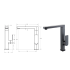 Flores Sink Mixer Matt Black