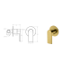 Flores Wall Mixer Brushed Gold