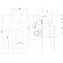 Flores Wall Mixer with Diverter Brushed Nickel