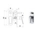 Sulu Wall Mixer with Diverter Chrome
