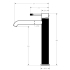 Linie High-Rise Basin Mixer Gun Metal
