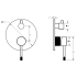 Linie Wall Diverter Mixer Trim Kit Brushed Gold