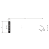 Linie Spout 180mm Matt Black