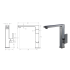 Ceram Sink Mixer Matt Black