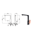 Seto Sink Mixer Black & Rose Gold Handle