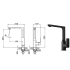 Seto Sink Mixer Matt Black